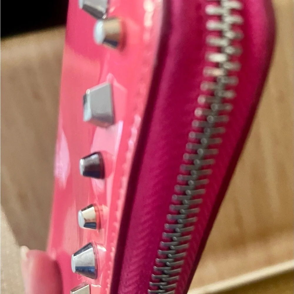 Christian Louboutin Pink Studded Clutch